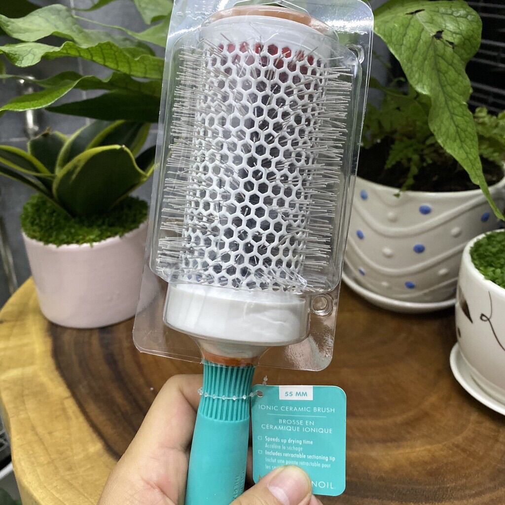 🌼chính hãng 🌺 lược tròn gốm sấy xoăn moroccanoil ceramic round brush sizze 55ml