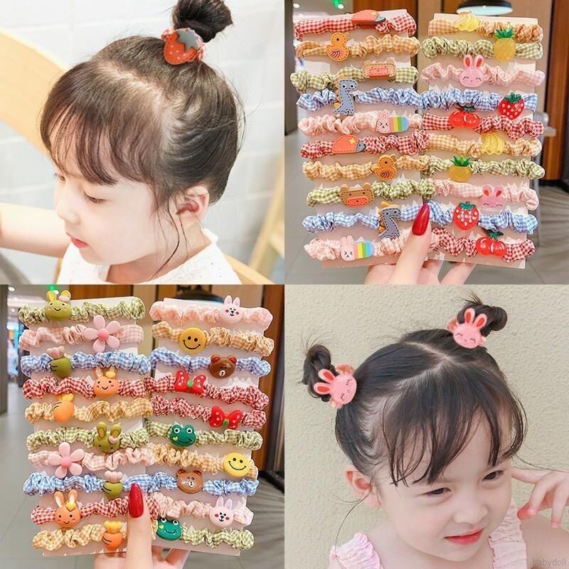 Set 10 Dây Cột Tóc Cỡ Lớn Dễ Thương