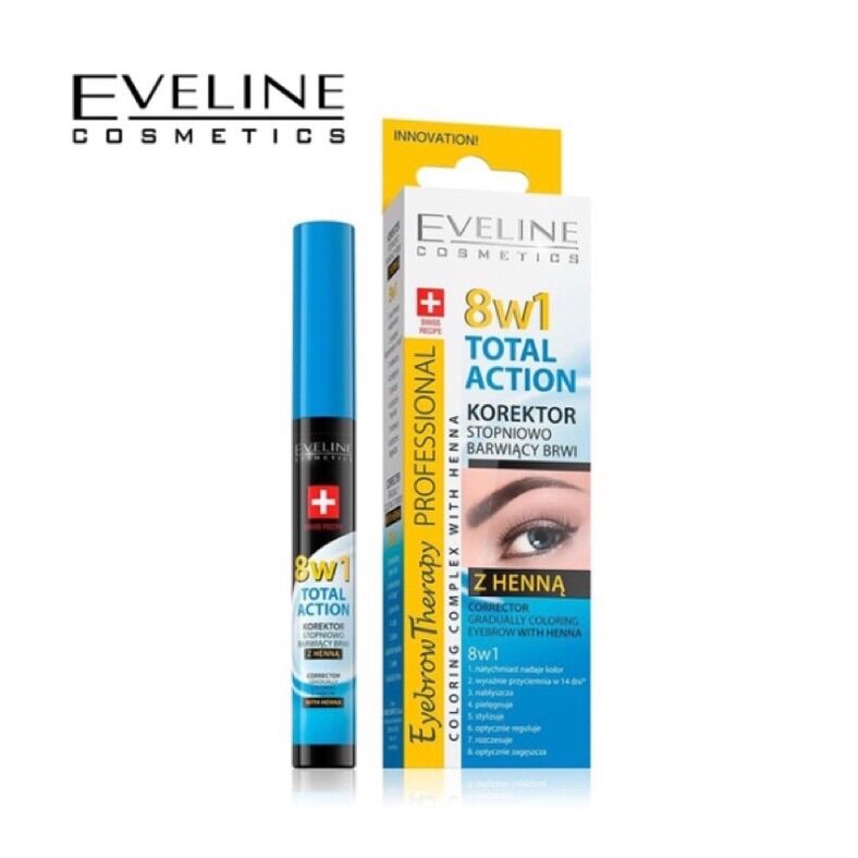Dưỡng Mày Eveline 8 in 1 Total Action 10ml Nga