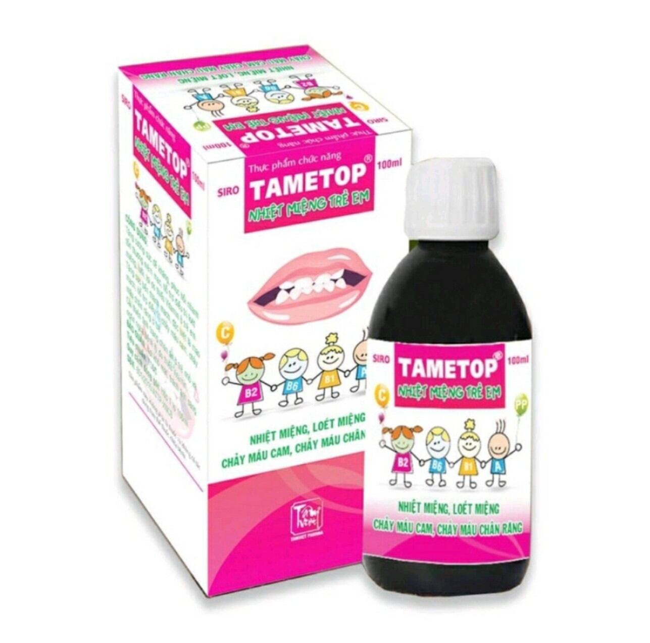Siro Tametop giảm nhiệt miệng, loét miệng, chảy máu chân răng