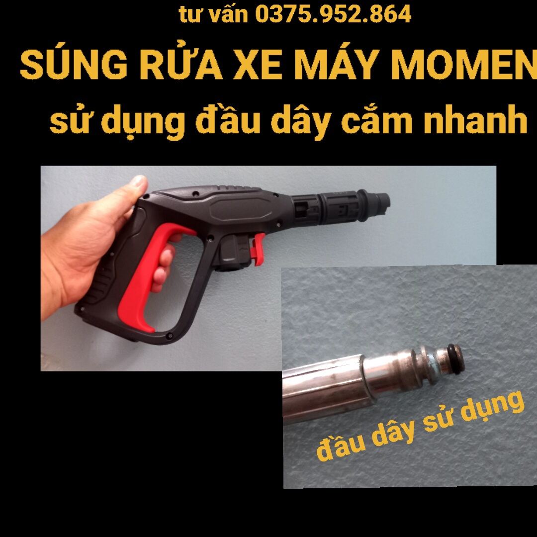 súng rửa xe cho máy MOMEN , vòi xịt áp lực momen