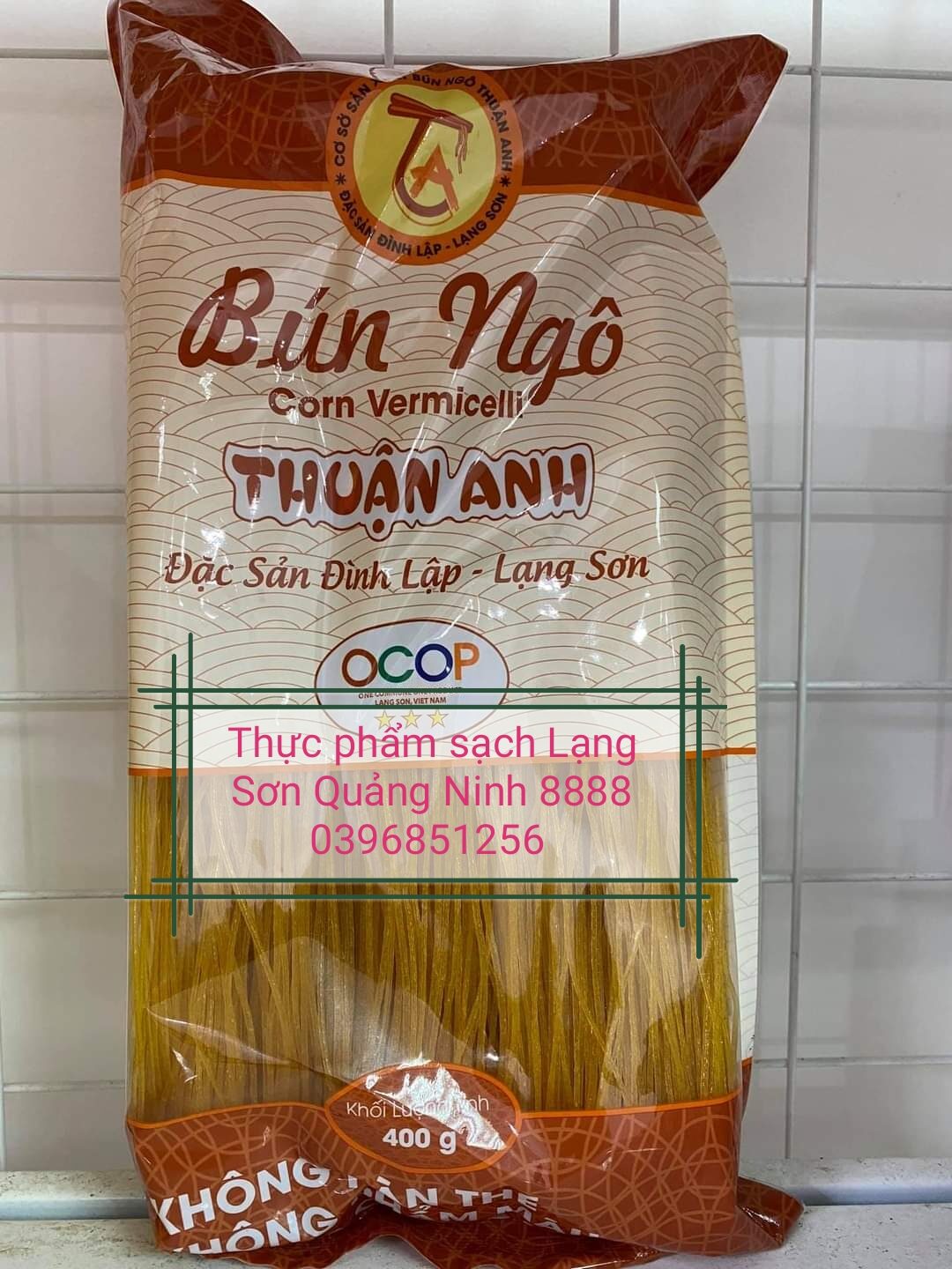 Đặc sản bún ngô Lạng Sơn gói 400g - hàng xuất khẩu Châu Âu