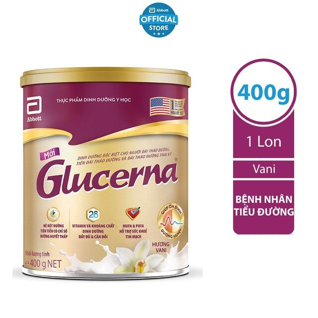 Sữa bột dành cho người bị tiểu đường Glucerna Abbott 400g