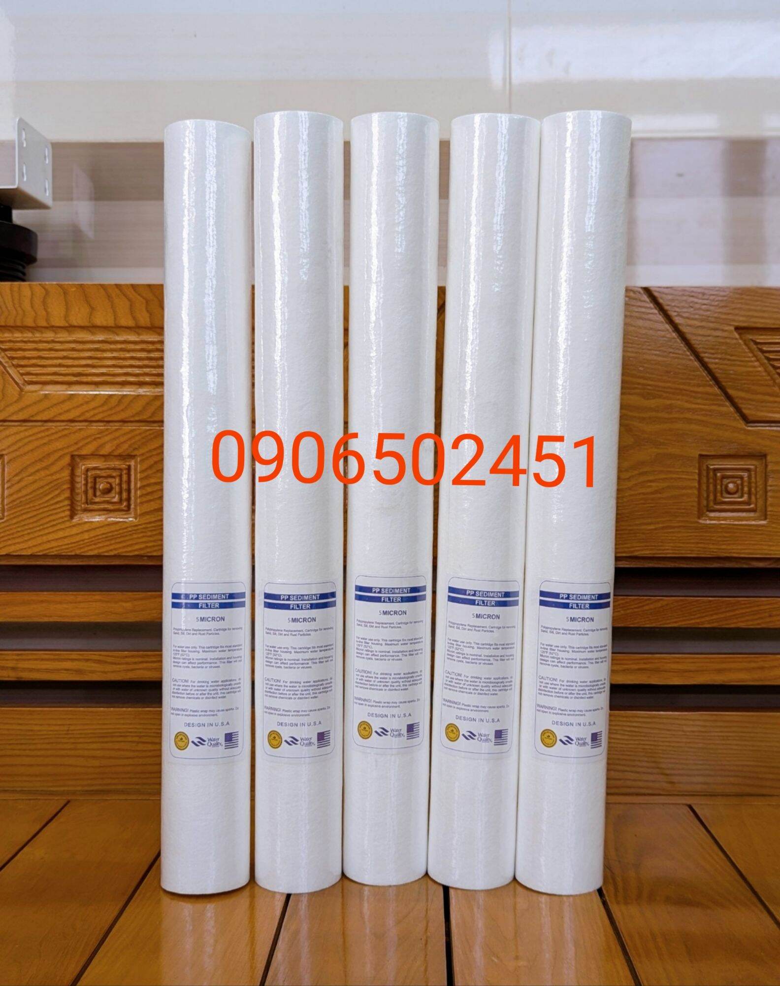 COMBO 3 Lõi lọc nước số 1 PPF 20 CHUẨN dùng cho máy lọc nước và bộ lọc thô 20inch