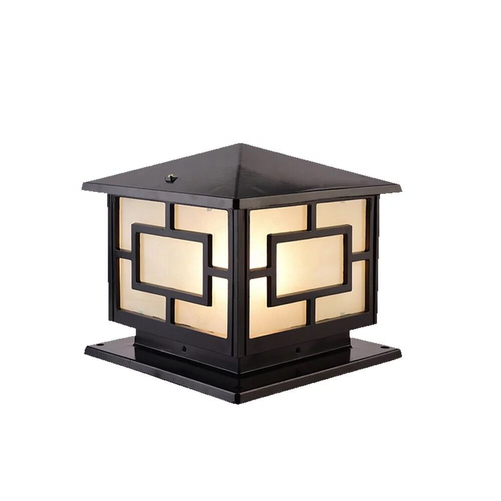 Đèn trụ cổng. đèn trụ sân vườn. tặng kèm bóng led 9w. đèn trụ cổng vuông. kopri
