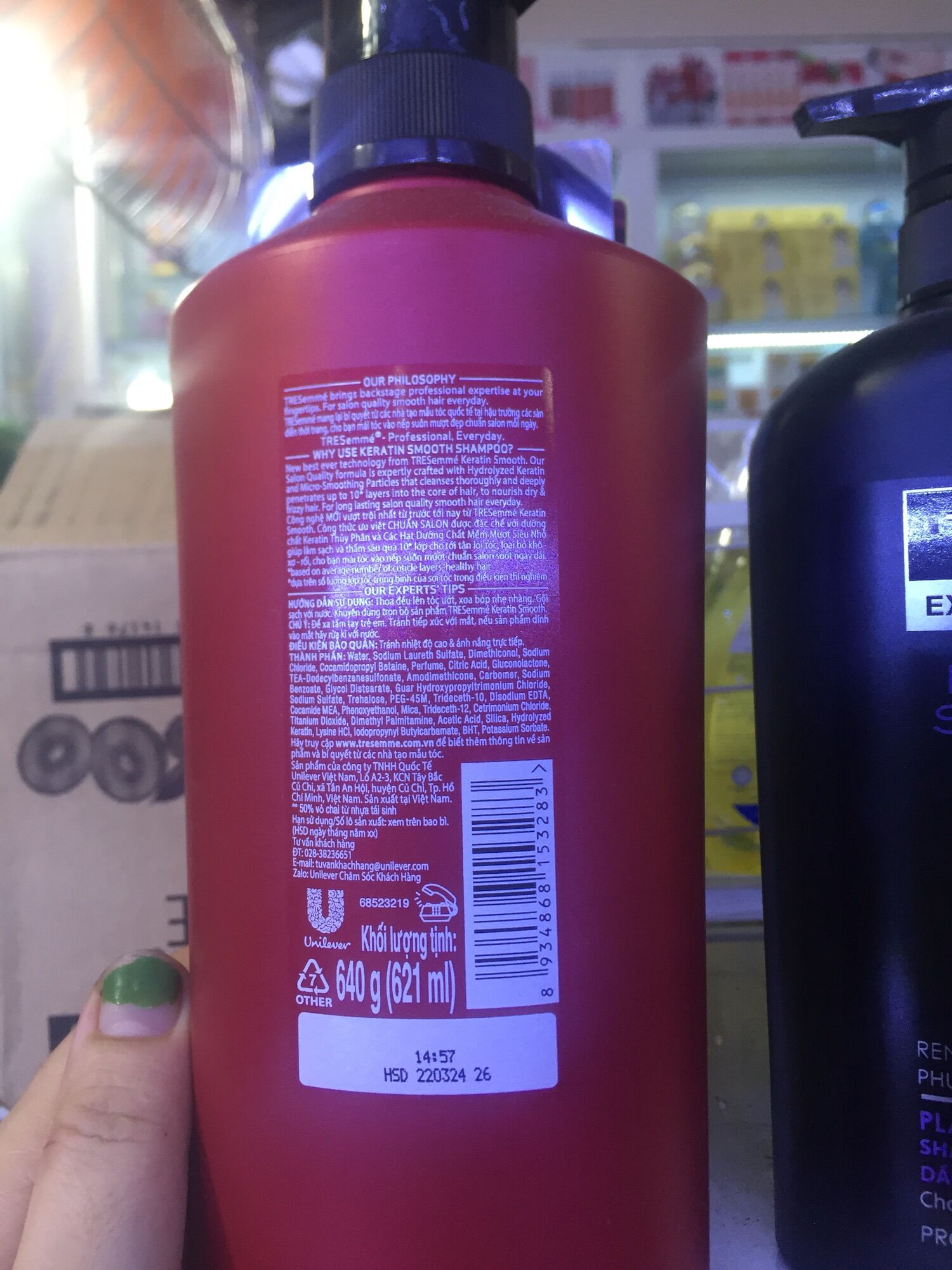 Dầu gội Tresemme Keratin Smooth 650g