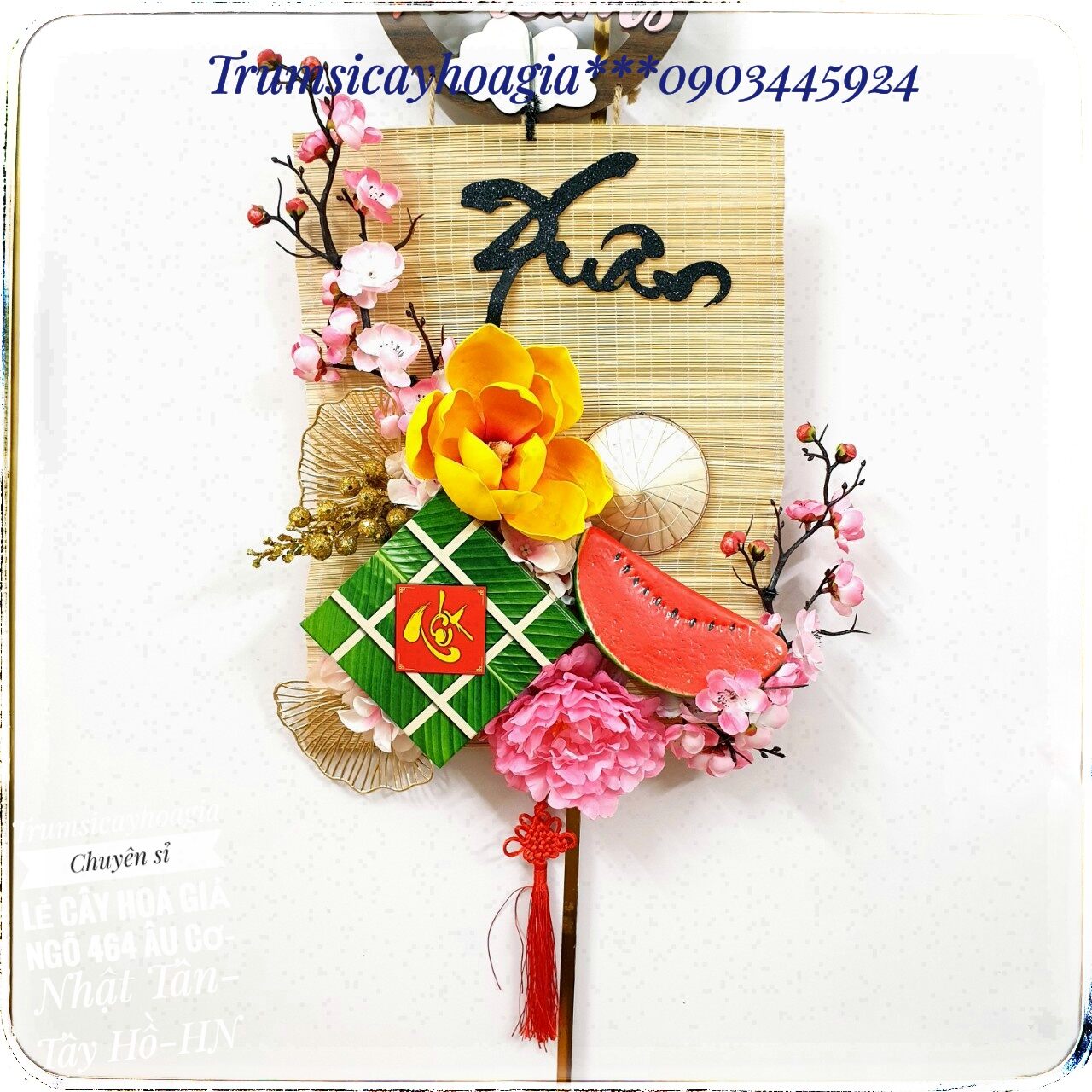 Mành tre trang trí Tết,mang Tết cổ truyền thu nhỏ đến với không gian nhà bạn.