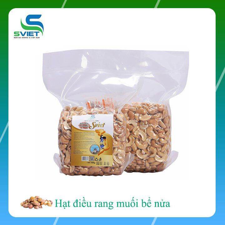 [HCM]500g hạt điều rang muối bể  nửa - hút chân không - đồ ăn vặt xuất khẩu - hàng mới