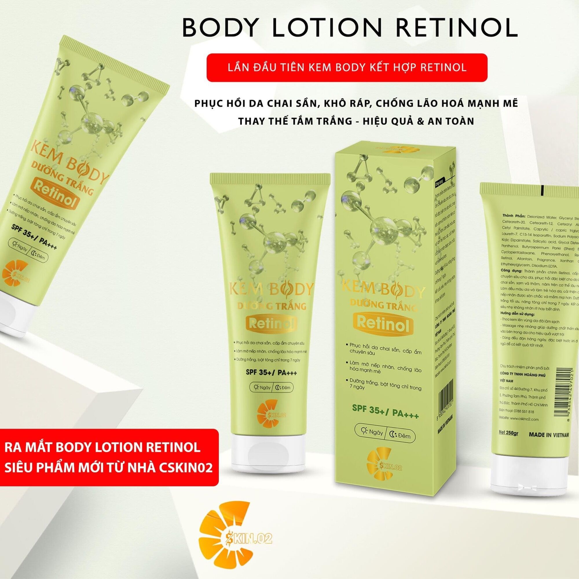 Kem Body Lotion Retinol CSKIN.02