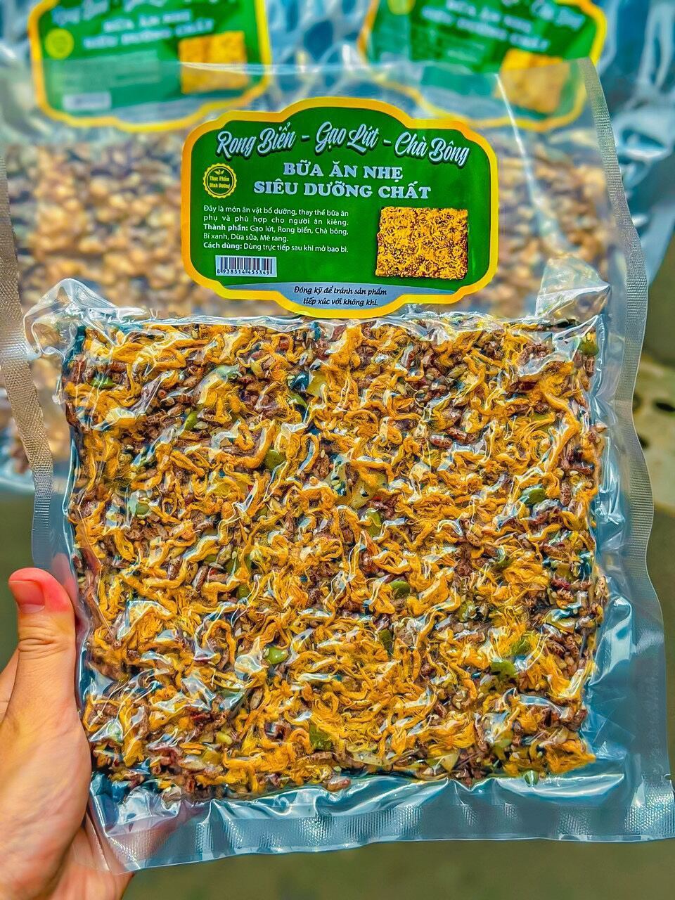 Cơm cháy gạo lứt rong biển/ chà bông
