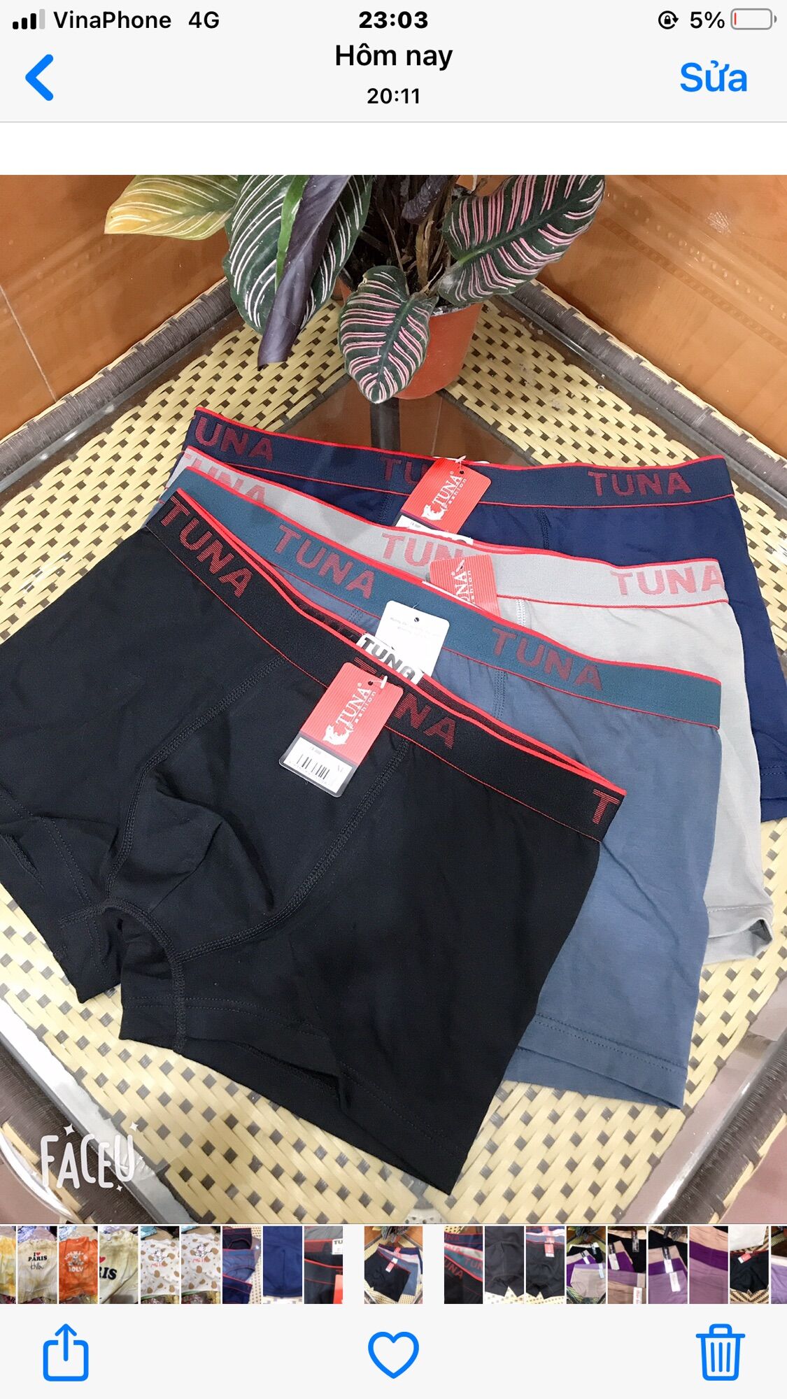 Combo3 quần sịp đùi nam cao cấp TUNA