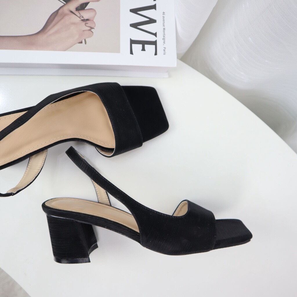 Sandal quai hậu gót cao 5P êm chân