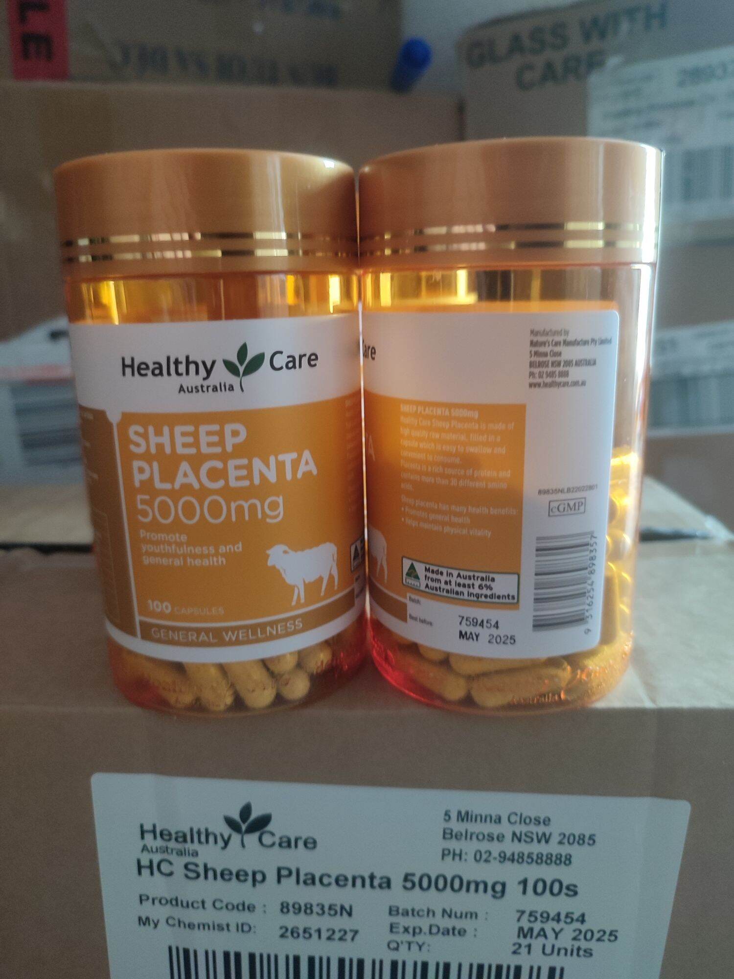 Nhau thai cừu healthy care sheep placenta 5000mg 100 viên
