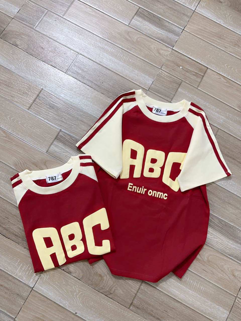 Áo thun babytee chất cotton khô 3158 form vừa - ABC in nổi
