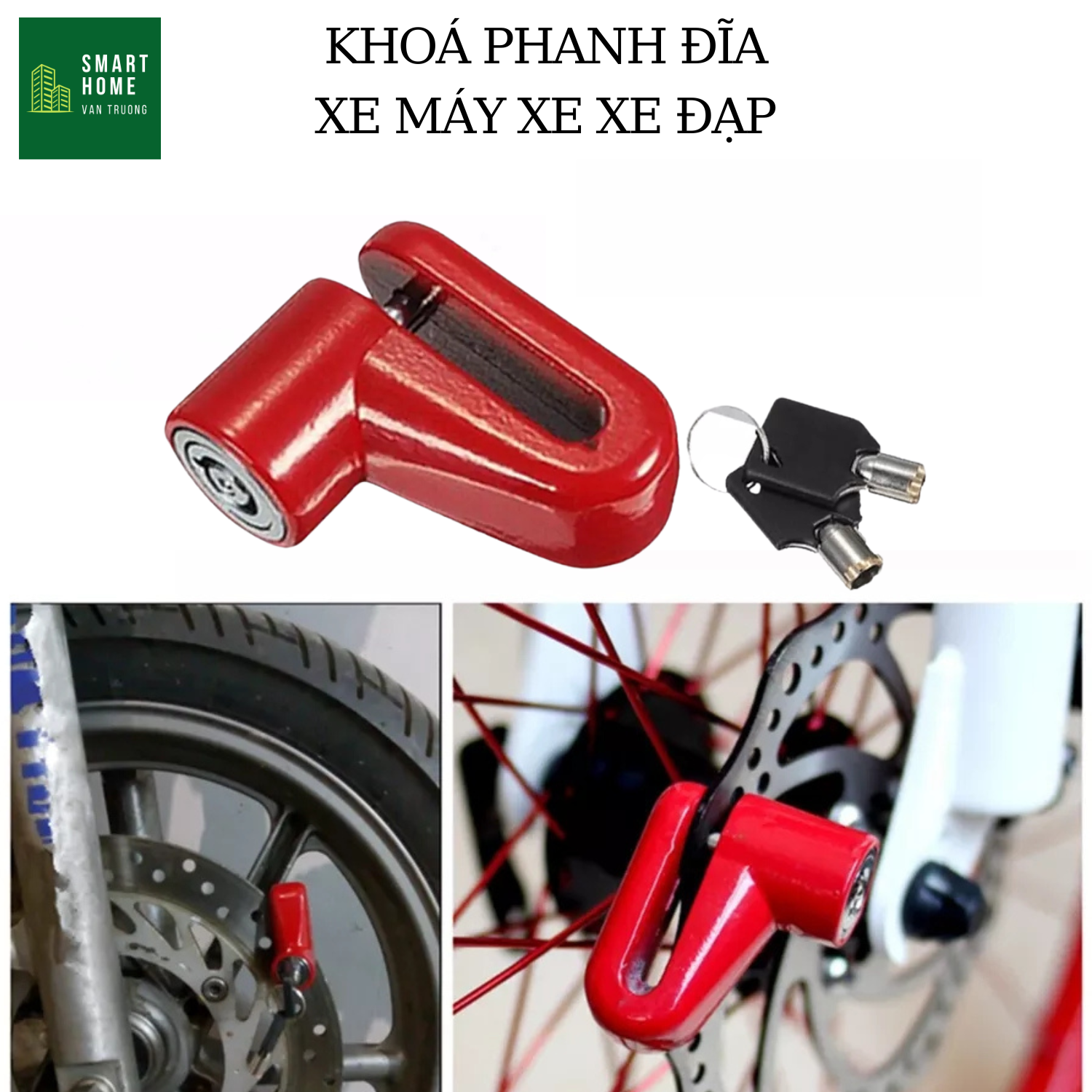 Khoá phanh chống cắt cho xe máy xe đạp chông trộm xe máy xe đạp