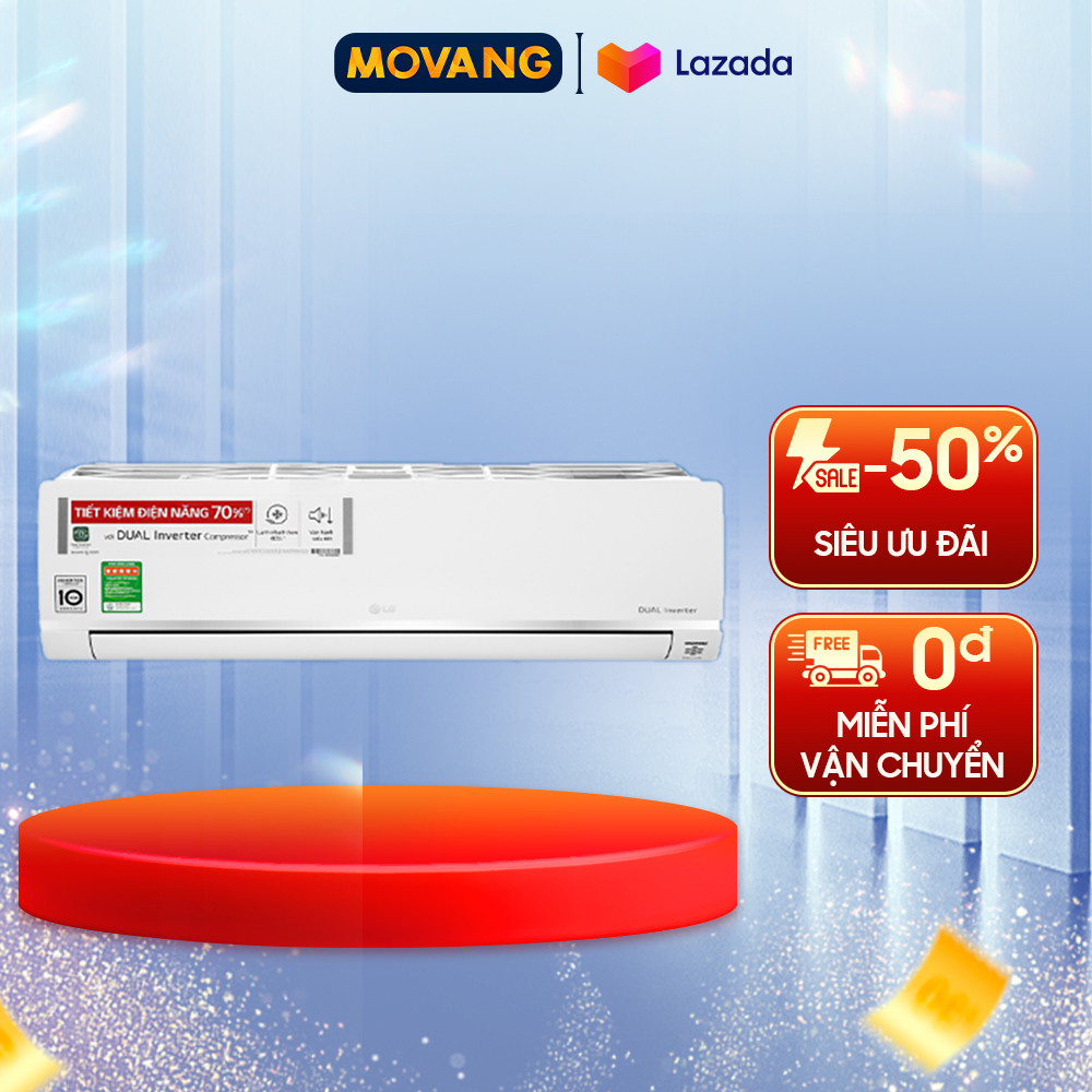 [GIAO TẠI HCM] -  Máy lạnh LG Wifi Inverter 1 HP V10API1   - Công suất làm lạnh 9.200 BTU Phát ion lọc không khí Chức năng tự chẩn đoán lỗi