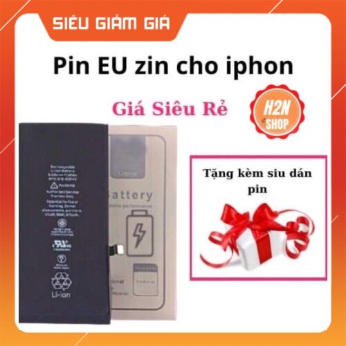 Pin eu zin cho ip 5/ 5s/ 5c/ 5se/ 6/ 6p/ 6s/ 6sp/ 7/ 7p/ 8/ 8p mới 100% bảo hành 6 tháng tặng kèm siu dán