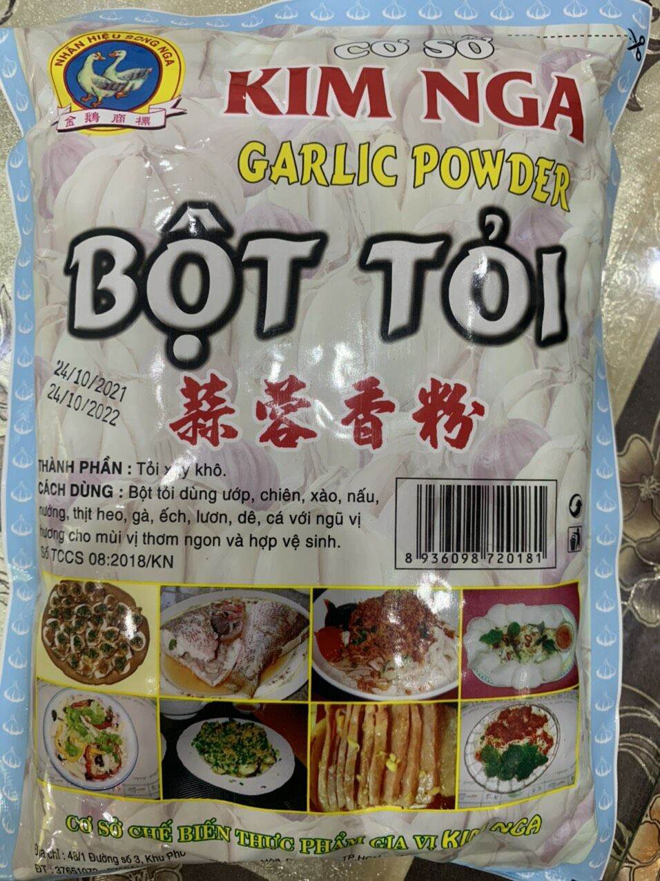 Bột tỏi Kim Nga 500gr