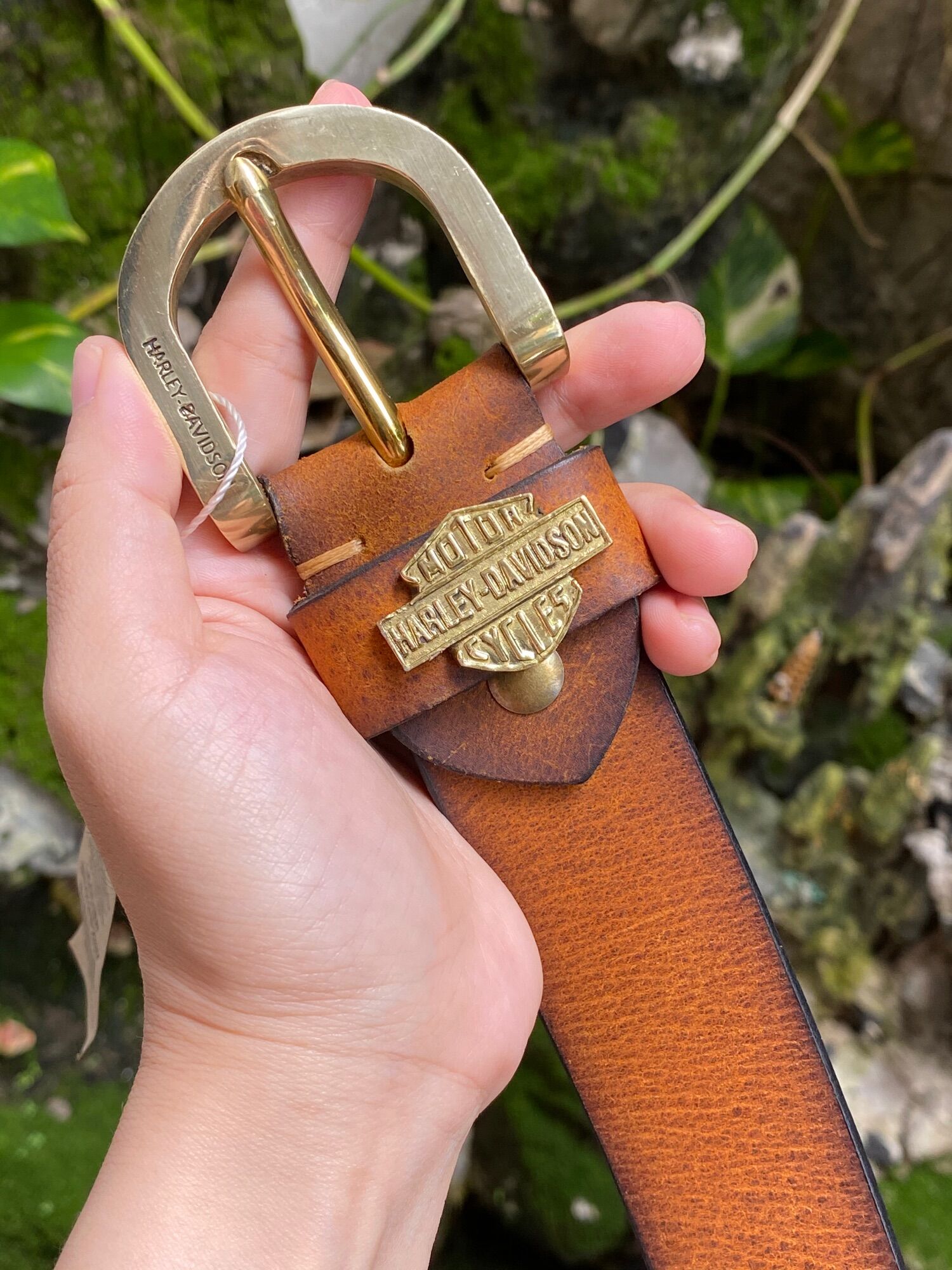 Dây Da /Thắt Lưng Da Sáp In Chữ 4cm S15