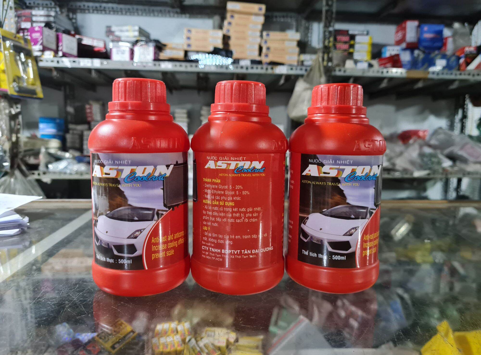 [HCM]Nước làm mát động cơ giá rẻ Aston 500ml (đỏ)