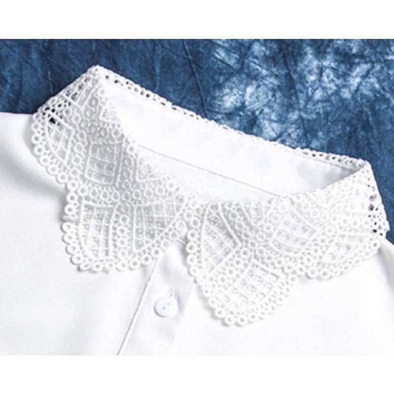 (C012) CỔ COTTON MỀM CÓ trắng đen size cổ sơ mi