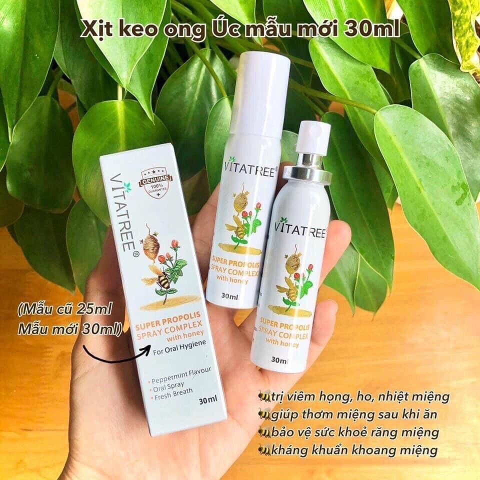 Xịt Keo ong Vitatree 30ml của úc - mẫu mới