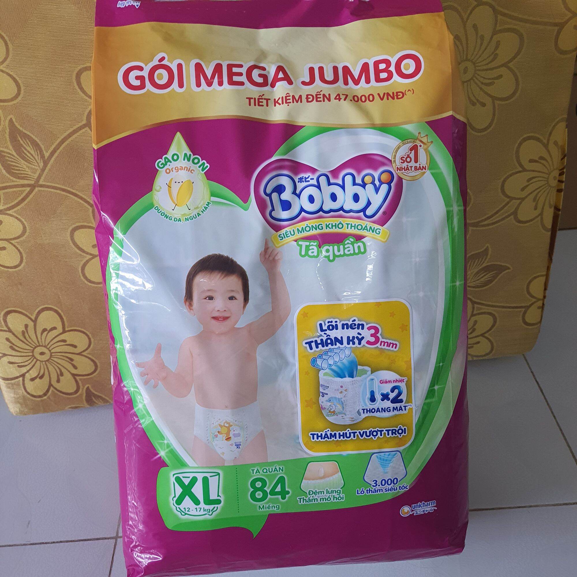 Tã quần bobby xl84+12