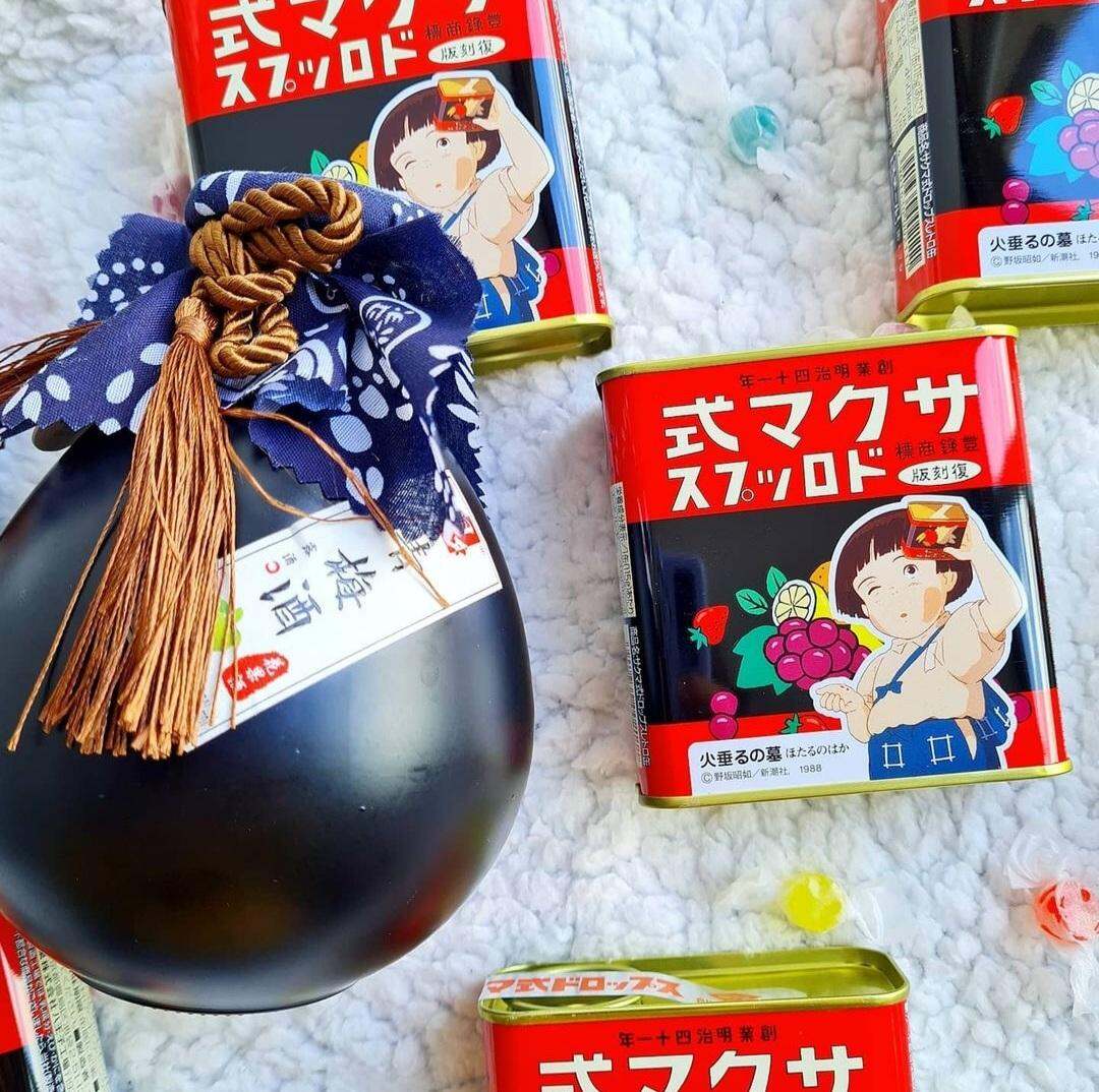 KẸO TRÁI CÂY HỘP THIẾC SAKUMA DROPS Mộ Đom Đóm Limited