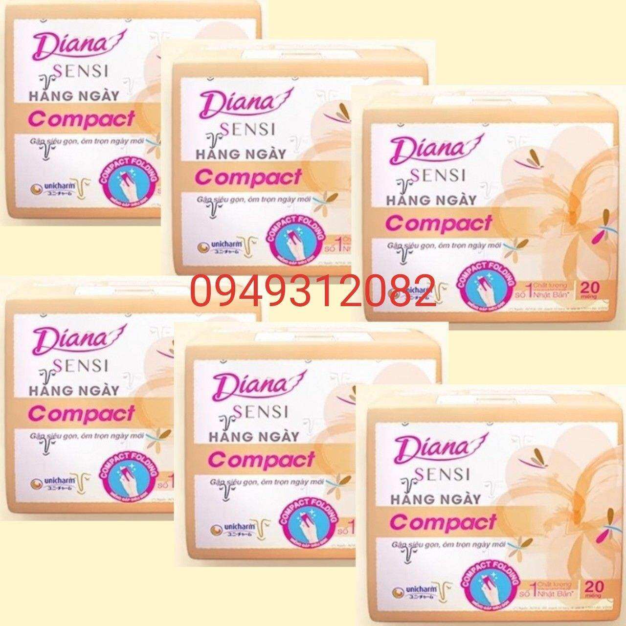 combo 6 gói BVS Diana hàng ngày sensi Compact 20 miếng