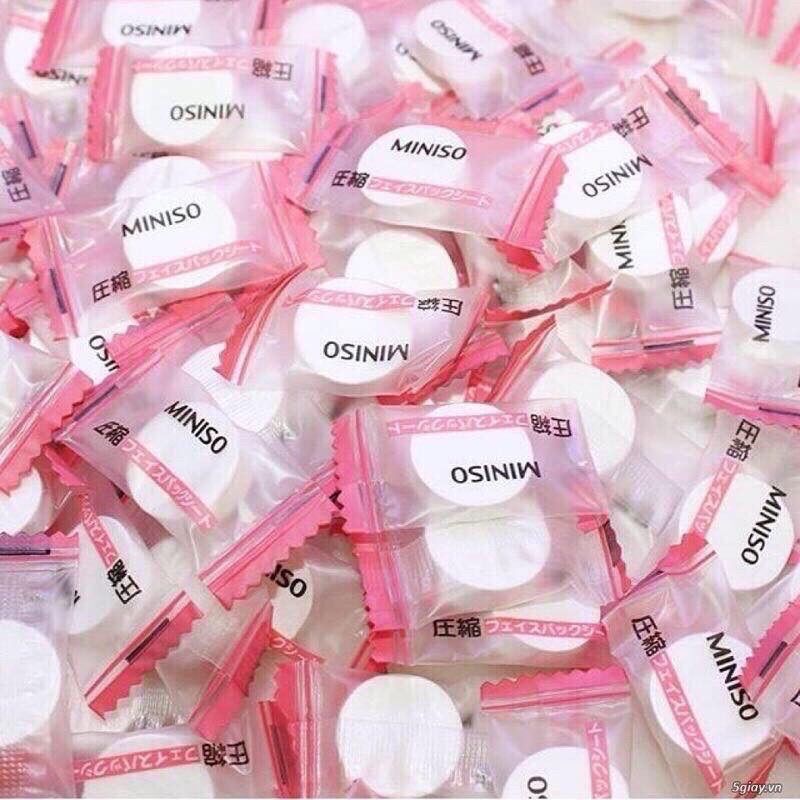 ( Viên lẻ - 10 viên) Mặt nạ nén Miniso Nhật Bản
