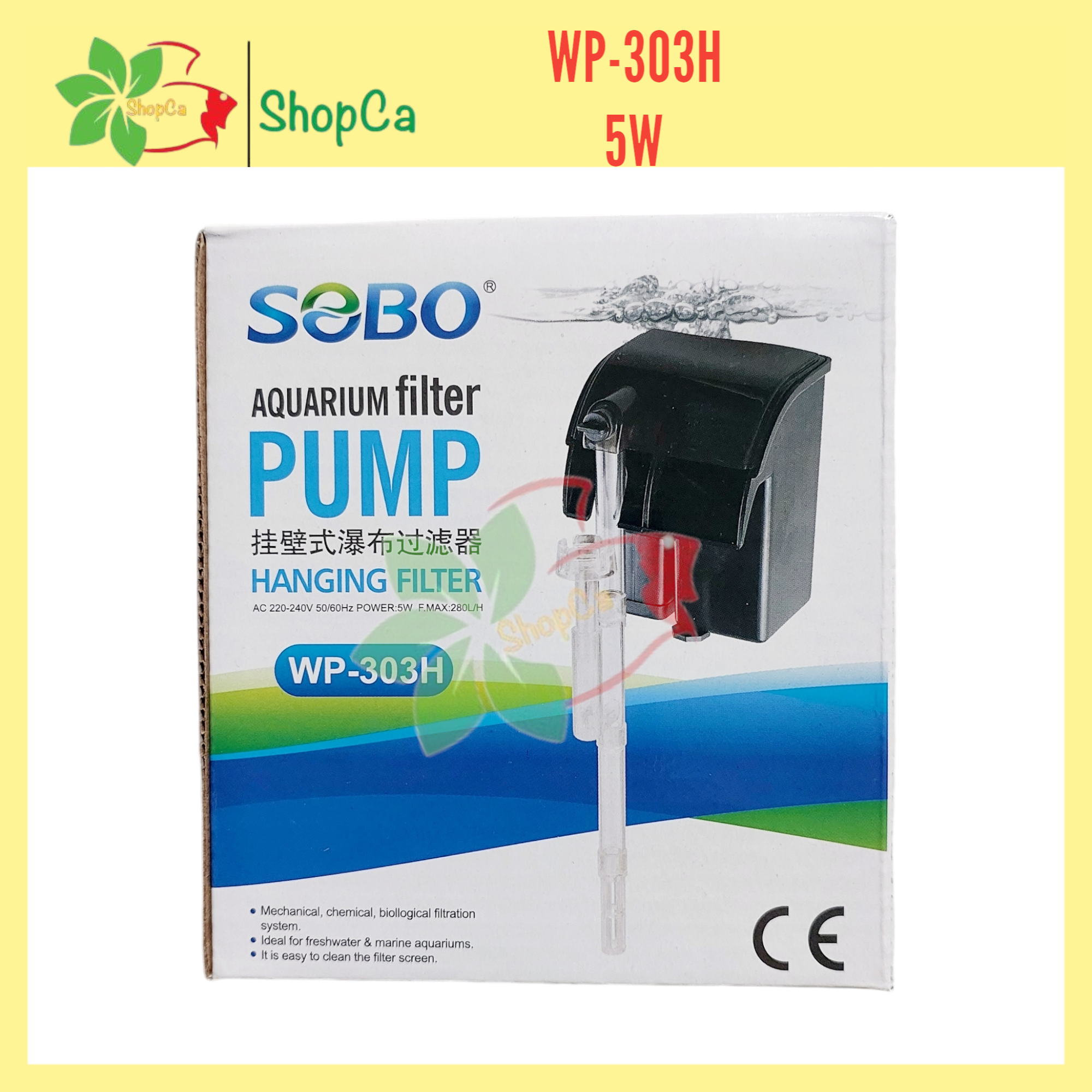 Máy lọc nước hồ cá 5W dạng thác nước WP-303H