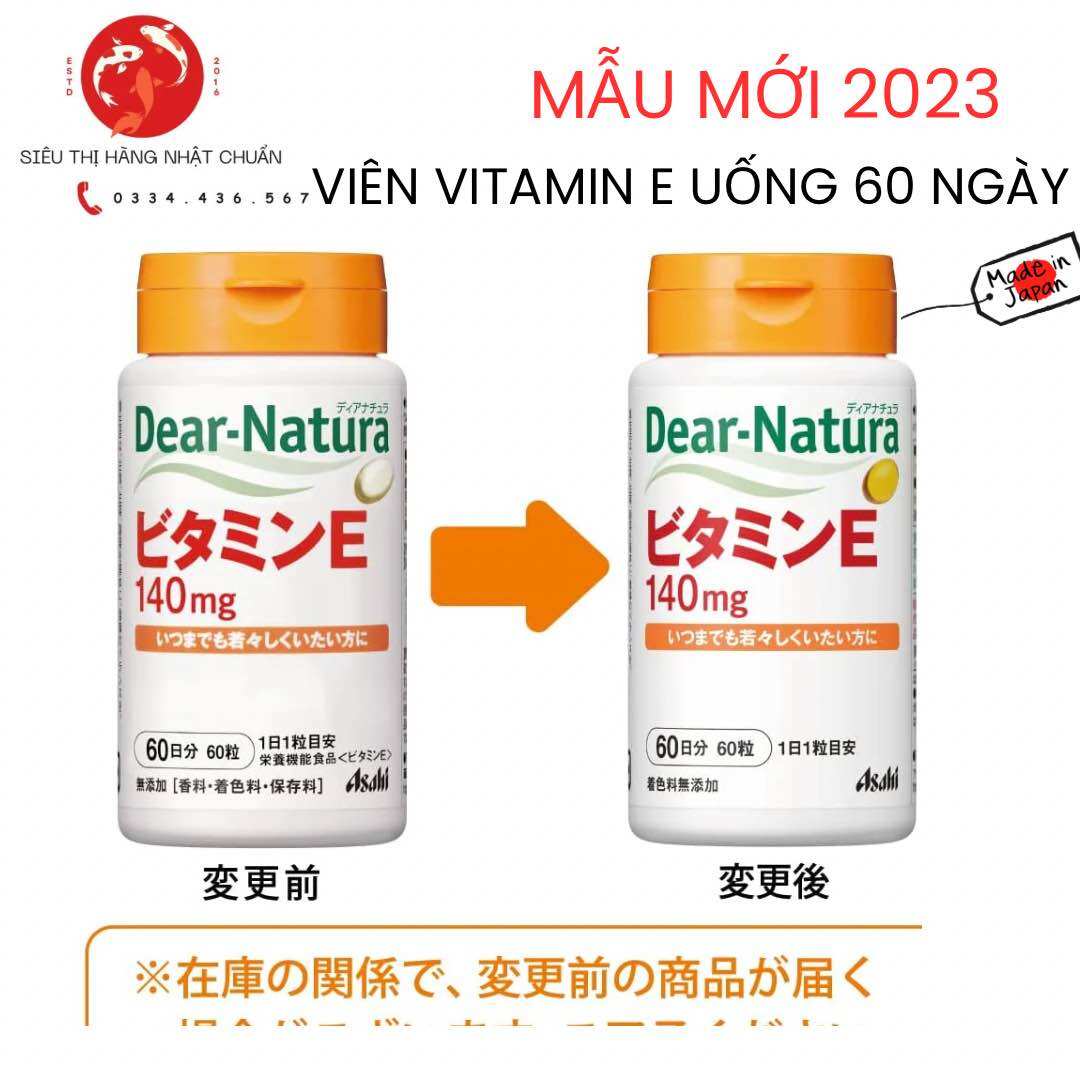 [60 ngày, Nhật, Date 5/2025] Vitamine E Dear nature Made in Japan