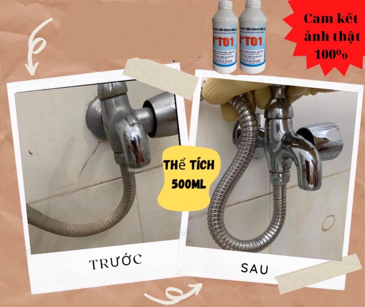 Bột tẩy cặn canxi hữu cơ HT01. Vệ sinh dọn dẹp