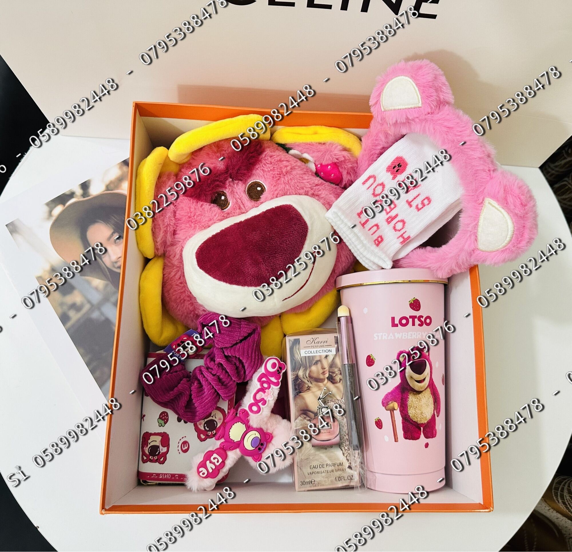 (Gói hộp 📦cotton)  set quà tặng gấu dâu siêu xinh cho bạn gái hot trend thời trang
