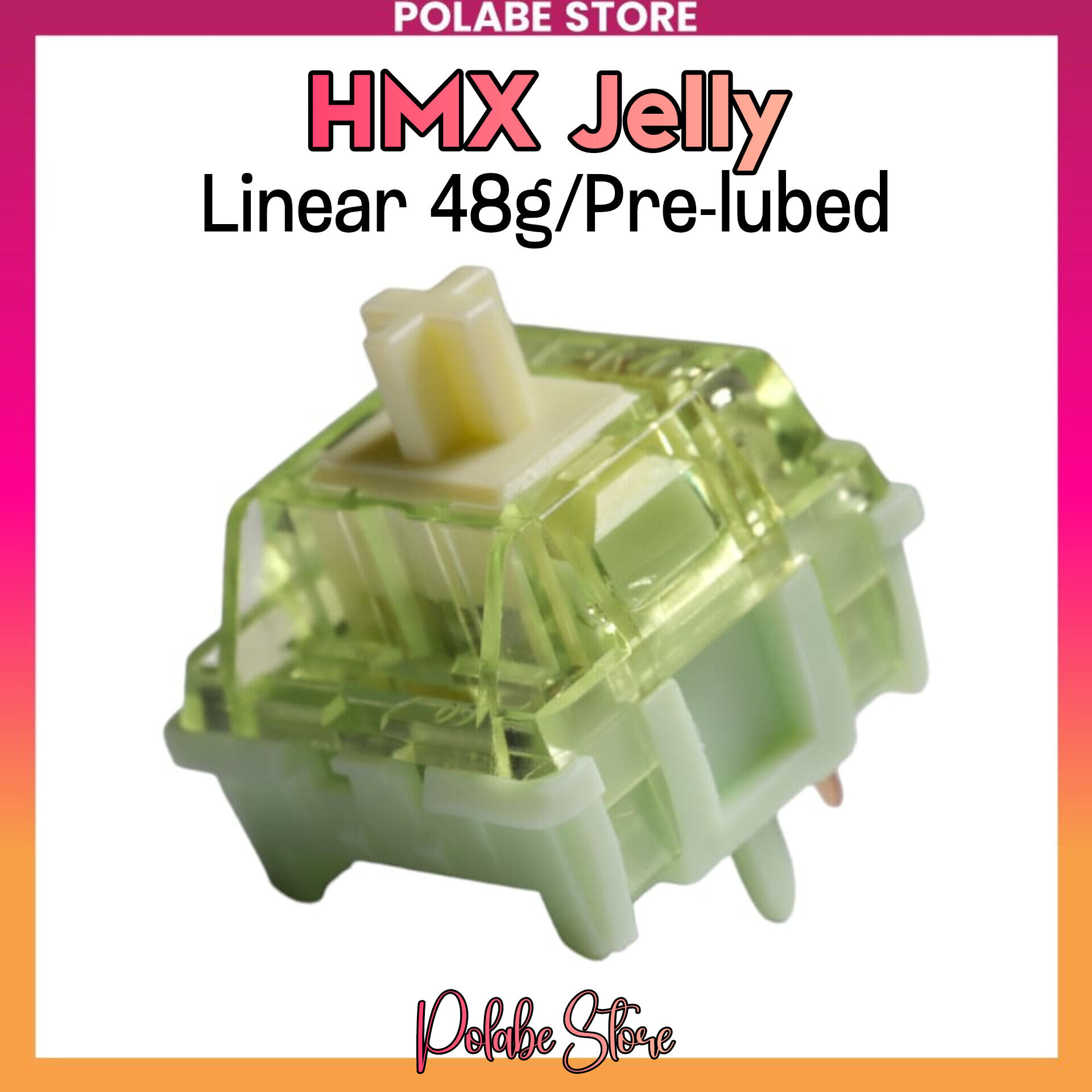 HMX Jelly Linear switch Polabe Store bàn phím cơ switch Pre-lubed switch HMX âm creamy
