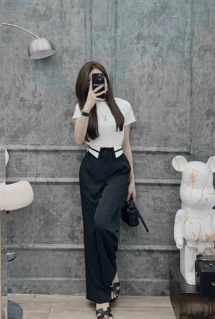 (SHOP BIGSIZE NỮ 50KG ĐẾN 90KG) quần ống rộng lưng viền