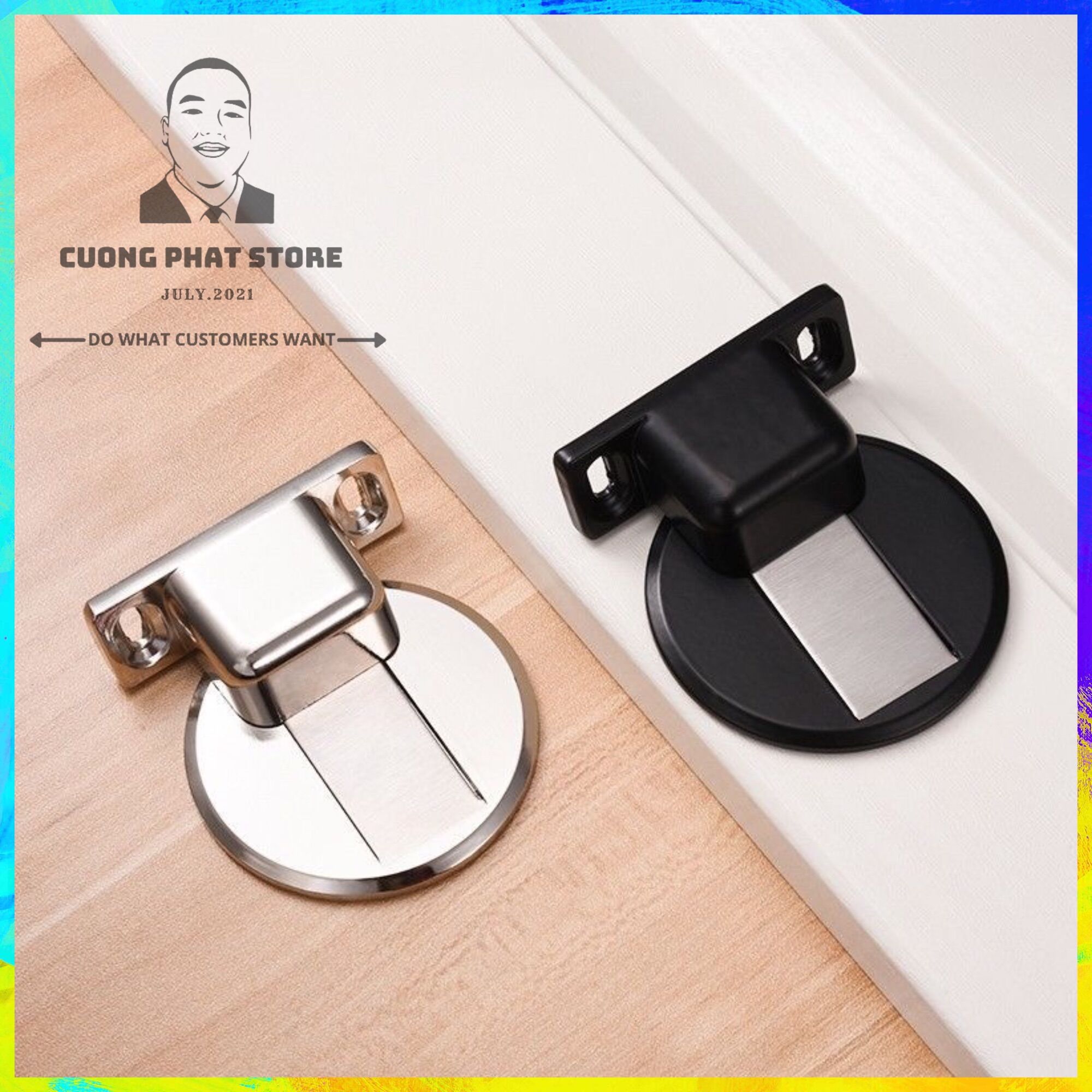 Chặn cửa thông minh 225, chống va đập bảo vệ cửa gỗ lực hít mạnh