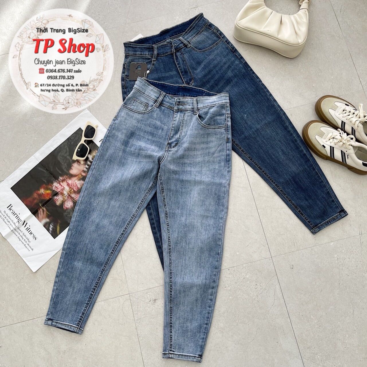 Quần jean baggy bigsize 50-85kg