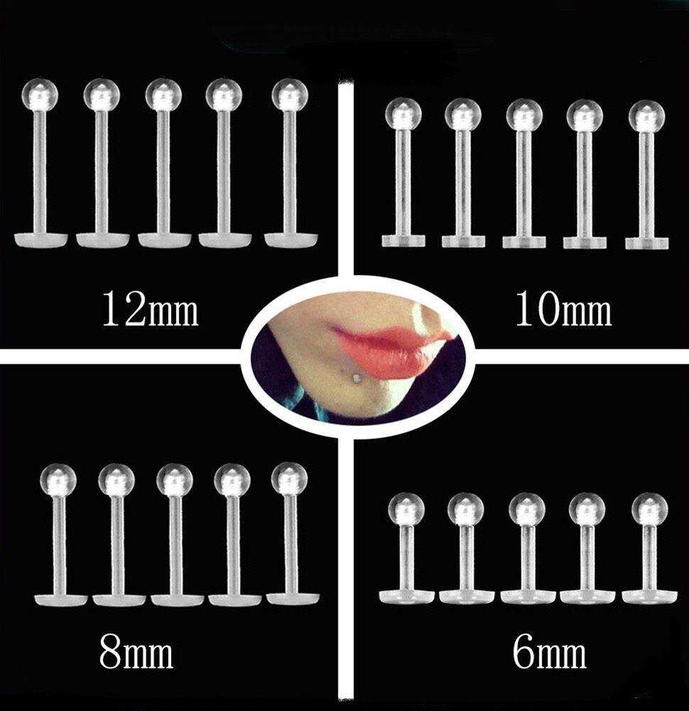 Khuyên tai / Khuyên môi - Khuyên trong suốt - Khuyên nhựa sinh học (Nhiều Size)