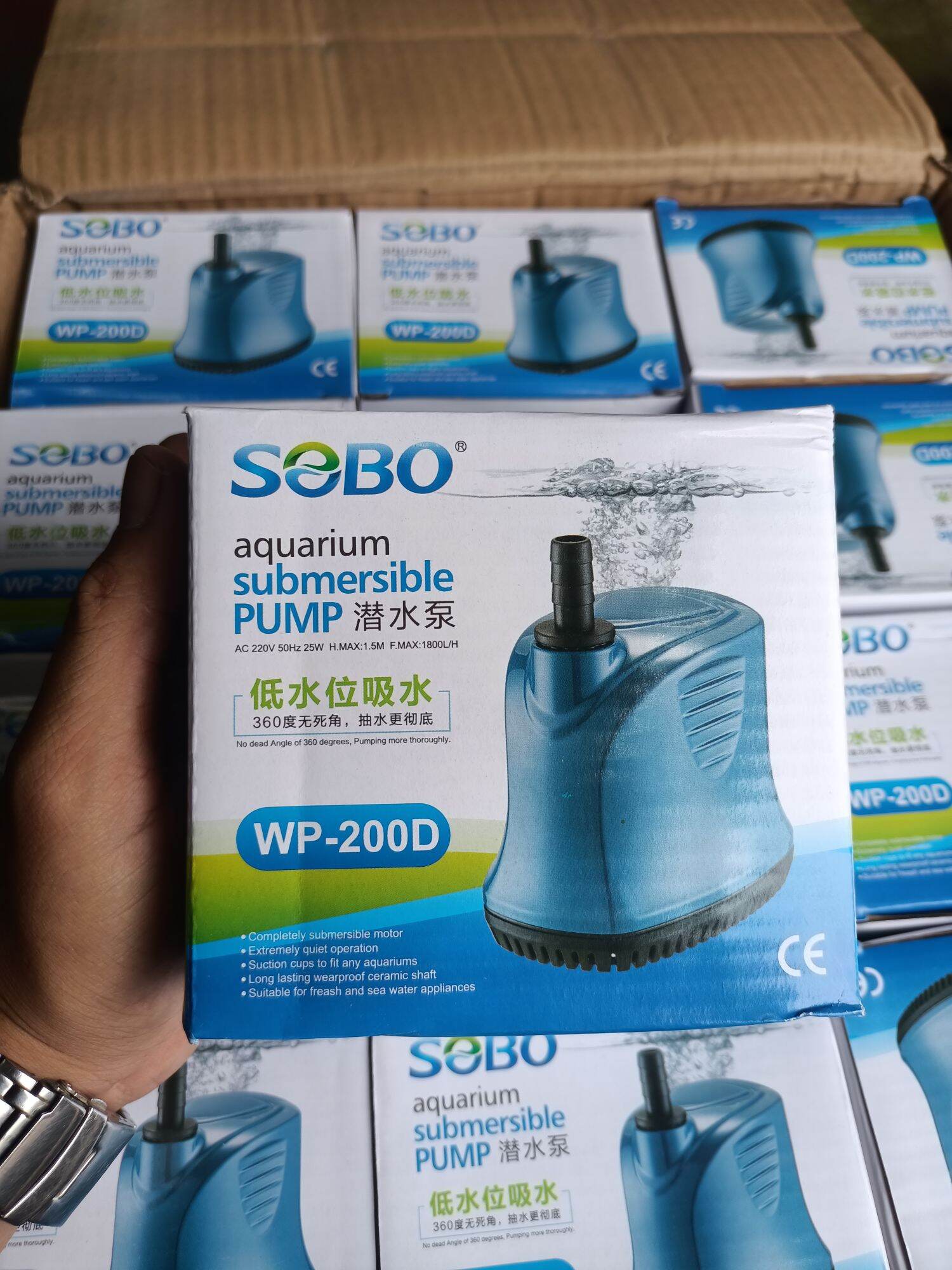 Máy bơm chìm hút đáy sobo 200d , máy bơm chìm hút cặn xoay 360 độ