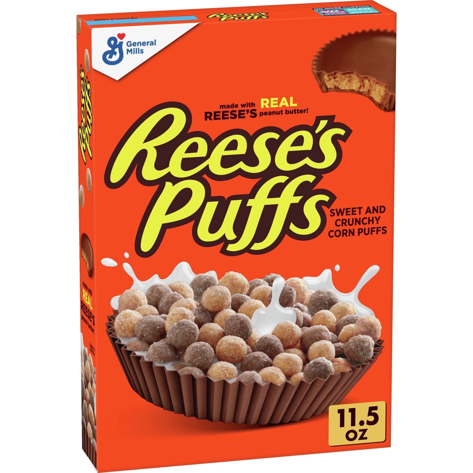 Bánh ngũ cốc ăn sáng bơ đậu phộng reese's puff , hộp 326g