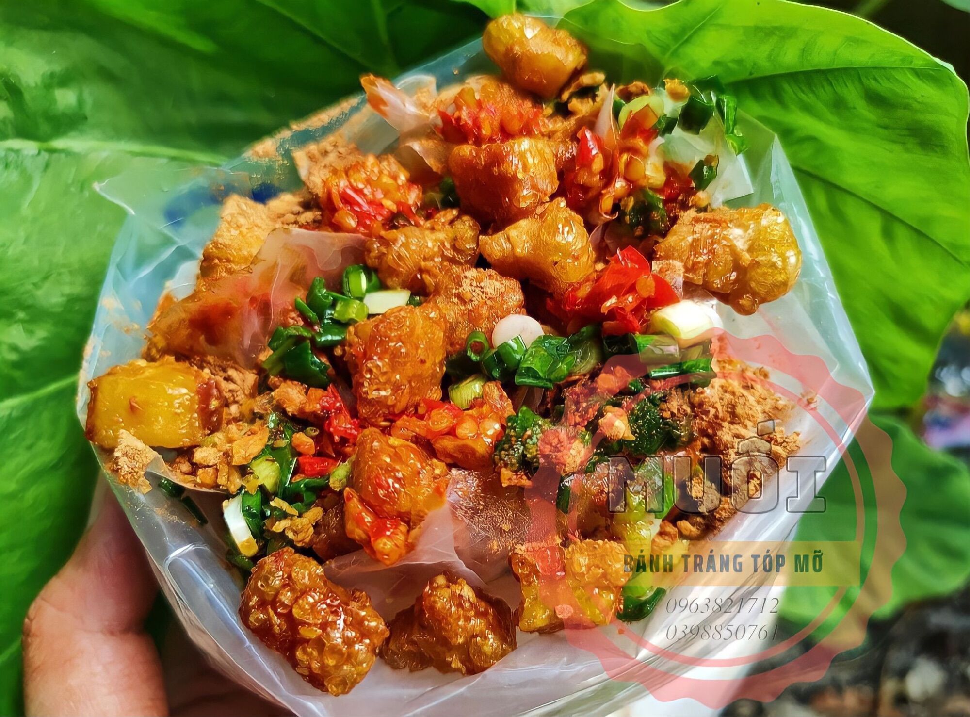 Bánh tráng phơi sương tóp mỡ (4 bịch)