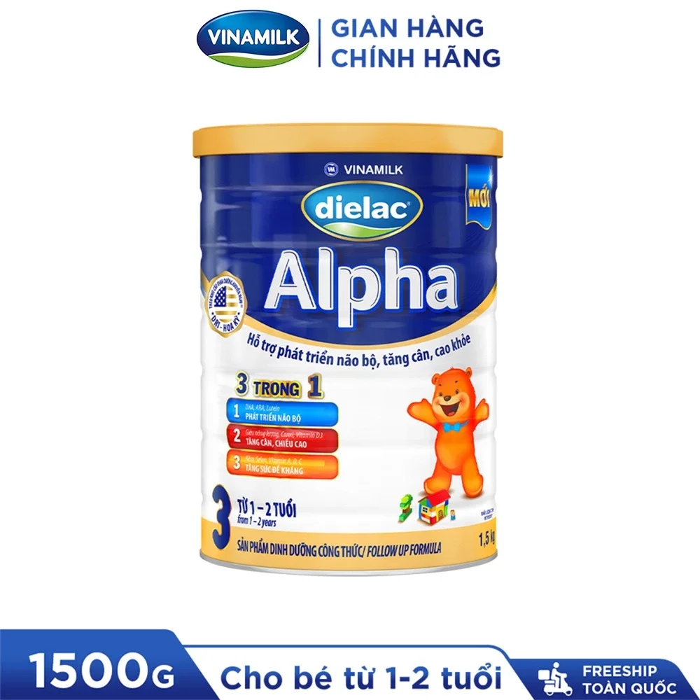 Combo 2lon Sữa Dielac Alpha số 3  1.5KG