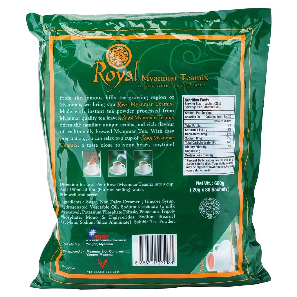 Trà Sữa Royal Myanmar Teamix 600G (30Gói x 20gram)