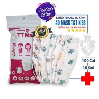 [ COMBO 50c ] KHẨU TRANG CHO BÉ 4D HỌA TIẾT ( từ 6 tháng - 2 tuổi)