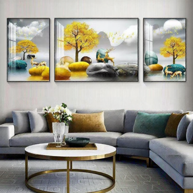 BAIFULING | Luxury Nordic Crystal Ceramic Wall Art