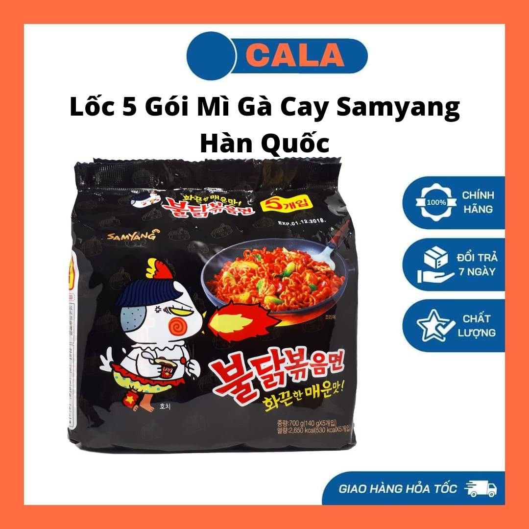 Lốc 5 gói mì cay samyang hàn quốc