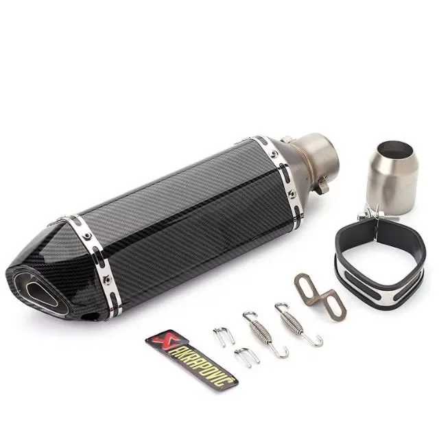 Lon pô akrapovic lục giác bạc và full carbon + titan 7 màu đủ phụ kiện + tiêu pô