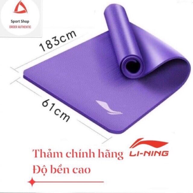 [Có Sẵn]Thảm Tập Yoga Lining Chính Hãng (Kèm Túi Đựng, Dây Đeo) - Sale Sốc