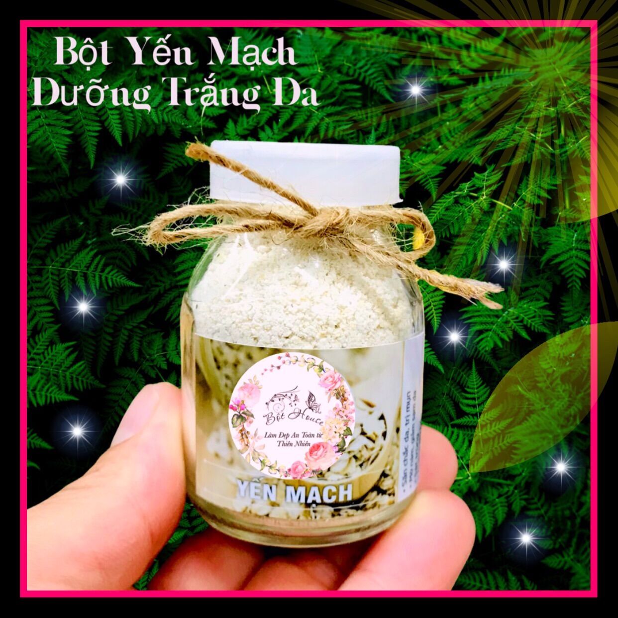 Bột yến mạch đắp mặt nạ dưỡng trắng da nguyên chất handmade.